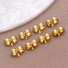 20/50pcs Stainless Steel Butterfly Safety Earrings Backs Ear Nuts Earring Backs Replacements For Studs Earrings Stoppers - Multicolor - View 10