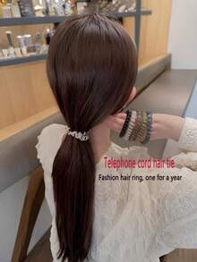 4 chiếc dây buộc tóc xoắn ốc, dây chun buộc tóc nữ, phụ kiện tóc mùa hè đa năng, dây buộc tóc thanh lịch tối giản, dây buộc tóc đuôi ngựa co giãn cao, thích hợp cho kỳ nghỉ, du lịch. - Nhiều màu - Xem 4