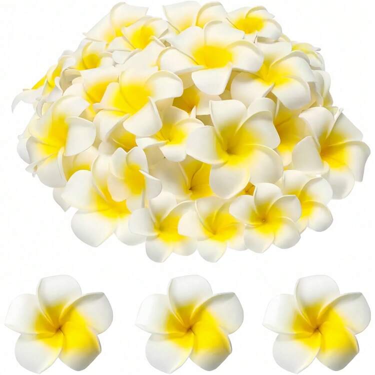 20pcs Torx Blossom Hairpins Hawaii Foam Flower Clips Faux Hair Clips For Bridal Wedding Hawaii Beach Tropical Resort Party Hair Accessories - Multicolor - View 5