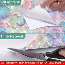 1 PC, 2D Flat/ Wallpaper Wall Stickers, Unique Design Patterns, 39.37x15.75 Inches (100x40cm), Self-Adhesive Wallpaper, Detachable And Cutable PVC Stickers, Suitable For Wall/Staircase/Furniture Decoration, Living Room/Kitchen/Bedroom, Seasonal Holiday/Birthday/Party Decoration - 39,37*15,75in (100*40cm) - Xem 9
