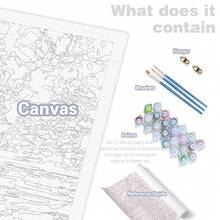 1 pieza Kit de pintura por números DIY para adultos, pintura de lienzo con paisaje de calle, para decoración del hogar de 40x50cm/16x20 pulgadas sin marco