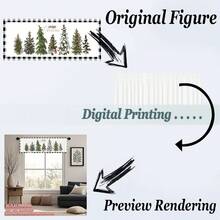 1pc Christmas Flat Visual Decorative Short Curtain, Christmas Tree Print, Rod Pocket Top, Fade-Resistant, Single-Sided Print, Polyester Material, Thick , Washable, Christmas Home Decor, Party Gift, Suitable For Living Room, Dining Room, Kitchen, Cafe, Closet Partition Christmas Decorations Room Decor Christmas Decorations Home - Multicolor - View 8