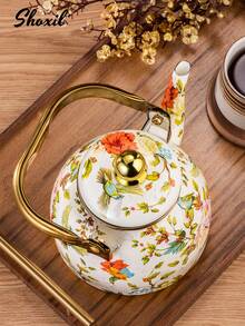 shoxil 1pc Enamel Enamel Kettle Kettle Large Capacity Kettle Gas Induction Cooker Universal