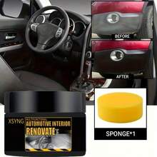 Automotive Interior Renovation Cream, Resin Maintenance Cream, Gloss, Repairs Dull Surfaces, Revitalizes White And Aged Plastics, Enhances Dashboard And Seats
