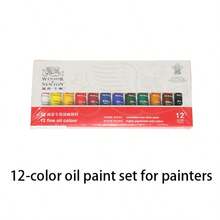 1 件温莎牛顿 45 毫升单管油画颜料，适合初学者绘画单管油画颜料。油画套装、水彩套装、丙烯套装、初学者级颜料 12/18/24/36 色 10ML 绘画套装。（新旧包装随机） - 均碼 - 查看 44