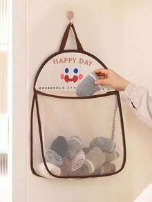 1pc Hanging Mesh Storage Bag, Polyester Breathable Washable Laundry Organizer Bag, Wall-Mounted Underwear & Socks Sorting Bag, Bathroom Storage Bag, Dorm Essential Clothing Organizer Bag, School Hanging Wardrobe Storage Bag, Bathroom Small Tool, Bedroom Home Kitchen Storage Bag - Multicolor - View 2