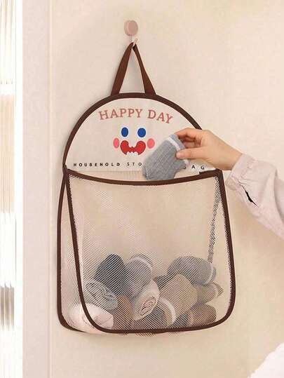 1 pezzo Borsa a rete appesa, borsa per il lavaggio in poliestere traspirante e lavabile, busta di smistamento per biancheria intima e calze da appendere al muro, organizer per il bagno, accessori essenziali per il dormitorio, organizer per armadio appeso per la scuola, accessori per il bagno, borsa organizzativa per camera da letto, casa e cucina