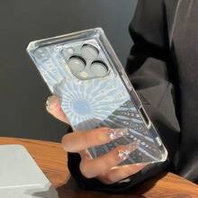 Funda Blue Totem con forma de cubo, orificio grande y ángulo recto. Compatible con los modelos 16, 15, 14, 13, 12 Pro, 14, 15, 16 Plus y 12 Pro. Superficie brillante, resistente a caídas. Ideal para fiestas o cumpleaños. - transparente - Ver 5