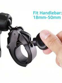 1pc Untoom Adjustable Bike & Treadmill Tablet Holder - Secure Clamp Stand For 4-12 Inch Devices, IPad & Mobile Phones, Black Handlebar Mount With Stable Suction Base, 360° Rotation & Ergonomic Grip For Indoor Workouts, Gym Equipment Accessory, Stationary Exercise Bike, Sleek Design, Durable Construction, Sturdy Clamp, Home Workout, Compact Design, Reinforced Base, Fitness Enthusiasts