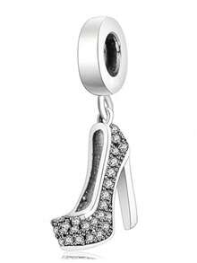 1 Stück Silbernes, süßes Tier, Schneeflocke, Liebesgeschenk für Mama am Valentinstag, Schleife, Hase, Rose, Überraschungsgeschenk passend für originalen Armband Charm, weibliches Email Handwerks Schmuckgeschenk - Silber - Übersicht 15