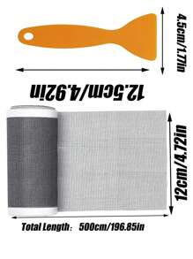 1roll 5m Cutable Shower Drain Hair Catcher,Self-Adhesive Floor Drain Stickers, For Bathroom Disposable Mesh Sink Strainer Filter. Bathroom Accessories Bathroom Tools - Black - View 15