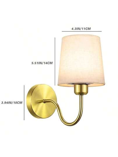 Set Of Two Rechargeable Wand Lights, Battery Operated Lights Adjustable Brightness, Powered Gold/Black Gooseneck, Bedrooms Living Rooms, Wit Linen Lampshade view 3