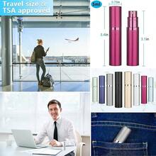 Refillable Perfume Atomizer Travel Bottle 2 - Pack 5ml Leakproof Luxury Travel Perfume Refillable Bottle, Portable Fragrance Atomiser Silver Gold - Đen và đỏ hồng - Xem 5
