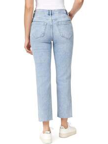 Jeans Kensie The Allie de talle alto y corte recto - Lora con destrucción - Ver 4