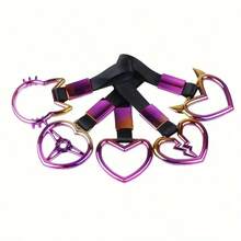 YITUMU [Anello colorato da tirare a mano] Anello di colorato da tirare a mano per auto, anello di avvertimento appeso al paraurti posteriore dell'auto, anello a forma di mano a cuore da tirare a mano