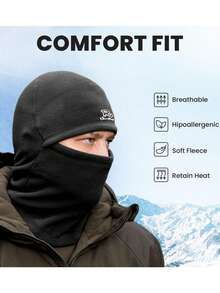 Fleece Balaclava Hat Ski Mask, Winter Balaclava Hat Face Mask For Men & Women, Warm Fleece Motorcycle Full Face Cover For Cold Weather - A - View 7
