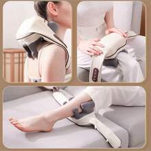 New Massage Ring Massage Shawl, Oblique Muscle Neck Massager With Kneading, Heating, Electric Massage For Neck - Multicolor - View 8