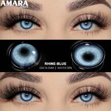 AMARA彩色隐形眼镜，蓝色瞳孔，角色扮演彩色隐形眼镜，角色扮演隐形眼镜，万圣节彩色隐形眼镜，万圣节角色扮演服装 - RHINE-BLUE - 查看 4