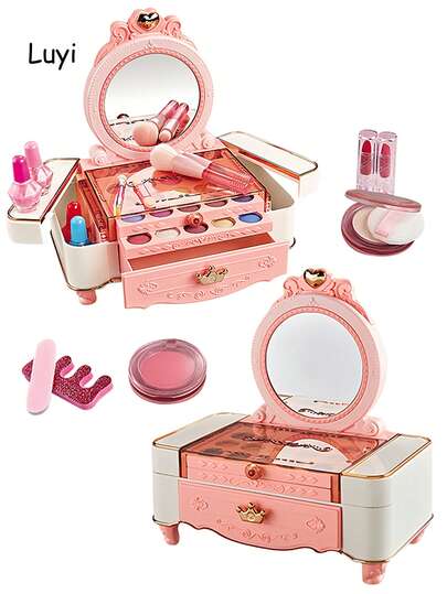 儿童化妆玩具套装（彩色）过家家化妆盒化妆玩具套装，送给女孩/生日/节日的礼物