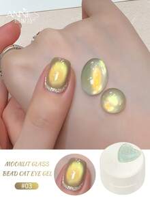 annies 5g Moon Colored Glass Bead Cat Magnetic Gel Polish - Soak Off UV/LED Flashing White Cat Eye Gel Nail Salon DIY1pcs/3pcs - 彩色 - 查看 11