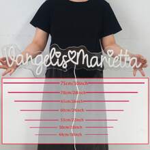 Customized Neon Light Wedding Family Name Sign With "Est" Text, Personalized LED Neon Family Name Light, Suitable For Wedding, Bar, Salon, Beauty Salon And Other Occasions, Engagement Party Birthday Gift (USB Powered) - Singel Lighting 2 - View 9