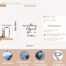 1 tranh canvas trích dẫn đầy cảm hứng - "Mọi thứ xảy ra đều có lý do" - Trang trí tường tối giản hiện đại cho phòng khách, phòng ngủ, nhà bếp, văn phòng, quán cà phê, ký túc xá, hành lang - Áp phích tư duy tích cực, không khung, nền trắng chữ đen, tranh treo tường dọc trong nhà, trang trí trong nhà | Thiết kế sạch sẽ trang trí mùa thu - Nhiều màu - Xem 15