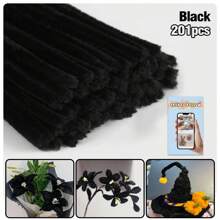 200/450根多色加粗雪尼尔绒条，散装彩色毛绒棒，9种颜色，适用于DIY工艺品和艺术项目，可作绒球，适用于情人节、母亲节和复活节装饰 - 彩色 - 查看 62