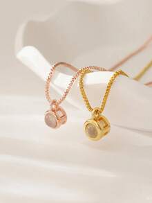 Customized Box Chain Projection Necklace, Customized Colorful Photo Projection Necklace, Stainless Steel Photo Projection Clavicle Chain For Women, Memorial Photo Necklace, Valentine's Day Customized Gift, Gift For Girlfriend, Best Friend, Bridesmaid - Box Chain Necklace - View 12