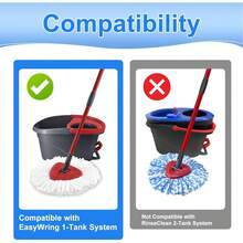 Mop Heads Replacements For O-Cedar RinseClean 2-Tank Spin Mop, Mop Replace Head For O Cedar, Spin Mop Heads For Ocedar Includes 3 Pack Mop Refills, 2 Upgrade Scrub Brush, 1 Mop Base For O-Cedar Mop - cho Ocedar Easywring 1 bình - Xem 2