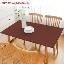 1pc Solid Color Fitted Tablecloth, Removable & Washable Milk Silk Tablecloth, 125g Fabric, Suitable For Party, Picnic, Camping, Restaurant, Outdoor, Indoor Gathering And Daily Use, Non-Standard Size