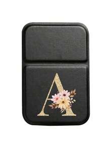 金色花朵字母 A-Z 可折叠便携化妆镜，个性化梳妆镜，高端旅行镜，美容产品，桌面化妆镜，长方形桌面迷你化妆镜，可折叠小型简约化妆镜，学生宿舍返校镜，返校礼物 - 黑色 - 查看 33