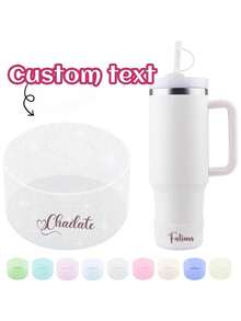 Customized Anti-Slip Bottom Protective Cover, Silicone Protective Case And Cup Sleeve Set, Fits 12-40 Oz Universal Insulated Tumblers, Also Fits Vacuum Flasks, Wide Mouth Water Bottles And Stainless Steel Bottles, Non-Slip Base, Suitable As Valentine's Day, Women's, Mother's Day, Thanksgiving, Christmas And Other Holiday Gifts - Lady Cup Accessories, Tumbler, Water Bottle Bottom Protective Cover, Cup Accessories - Multicolor - View 2