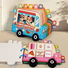 Number Busy Book For Kids 3-5, Preschool Quite Book, Math Counting Game, Montessori Kindergarten Learning Activities For Toddlers Ages 3+, Educational Matching Autism Sensory Travel Toy