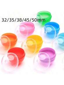 30 件胶囊自动售货机半透明圆形胶囊空，口香糖机胶囊散装派对礼品容器 - 复活节篮子填充物礼品皮纳塔填充物 DIY 工艺用品（不包括玩具），自动售货机，口香糖机，口香糖 - 隨機多色 - 查看 4