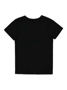 Women's Summer Top With Round Neck And Anime Print, Casual Short-Sleeved Autumn Garment For Spring And Summer. - Black - View 2