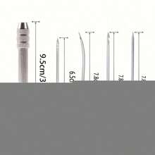 A Set Of Leather Sewing Awl Needle Kits, 1 Set Of Metal Hand Sewing Awls, Hand Needles For DIY Leather Crafts, Shoe And Bag Repair, Suitable For All Seasons - Gray - 1 Set (5 Pieces) - View 4