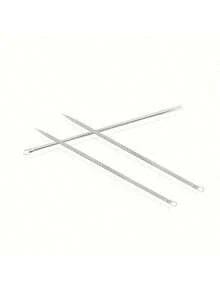 Stainless Steel Acne Removal Tool Blackhead Acne Removal Kit Pointed Acne Picking + Circular Squeezing Dual-Function Design The Same Acne Needle As The Beauty Salon And Disinfected Acne Needle Accurate Blackhead Acne Removal Tool Non-Slip Handle Comfortable Grip Essential Artifact For Skin Management Portable Acne Cleaner Acne Needle For Sensitive Skin - Grey - View 7
