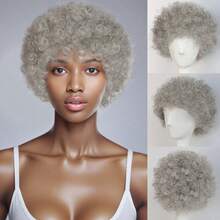 Perruque bouclée volumineuse, perruque afro synthétique courte, rétro années 70/80, boucles spiralées moelleuses, élastique et douce, apparence naturelle, convient pour le port quotidien, les fêtes d'Halloween, les événements sportifs, les concerts, le cosplay, le scientifique fou, l'artiste fou, le clown amusant, les tenues rock disco cool et uniques. Unisexe, plusieurs couleurs disponibles, excellent cadeau/décoration pour Noël, anniversaire, Thanksgiving, facile pour les débutants. - Multicolore - Voir 23
