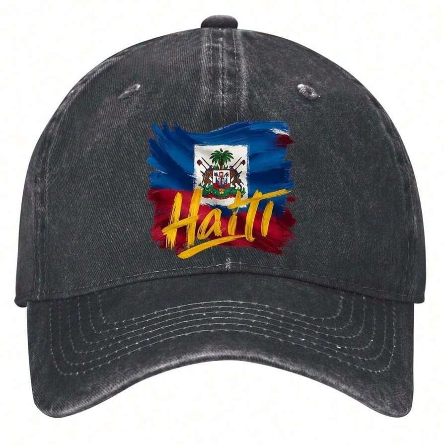 ASYG Haiti Flag Baseball Cap – Adjustable Unisex Hat, Cute Haitian Flag Design