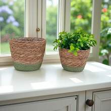 3 Packs, Plant Pots For Indoor Plants, Seagrass Planters, Planter Basket Indoor, Flower Pots Cover, Plant Containers, Natural