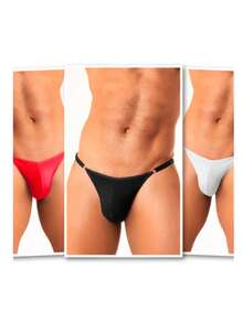 Kit 3 sunga fio dental calcinha de homem thong premium Ricok