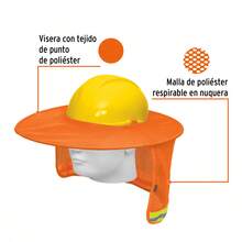 KIT 2 PZ-Folding Sun Shield For Helmet, Orange With Reflector - Orange - View 2
