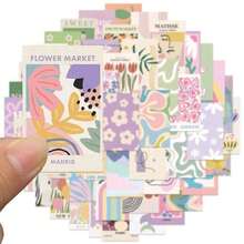 50PCS Pastel Stickers Cute Sticker Pack Preppy Stickers Small Stickers Aesthetic Cute Stickers Aesthetic Stickers Aesthetic Vinyl Waterproof Stickers For Water Bottle Laptop Phone Luggage Notebook Diary