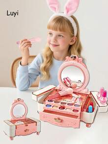 儿童化妆玩具套装（彩色）过家家化妆盒化妆玩具套装，送给女孩/生日/节日的礼物 - 彩色 - 查看 5