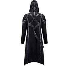 Gothic Autumn And Winter American And European Halloween COS Costume Coat Men's Suit Medieval Retro Clothing Men's Long Punk Retro Tail