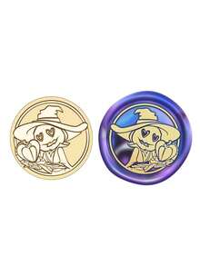 1PC Halloween Series Wax Seal - Classic Retro Design, Suitable For Envelopes/DIY Handmade Decoration Party Invitations And Gifts/Graduation Parties/Desktop Decoration Seals, Beautiful Witch, Castle And Halloween Element Patterns Brass Seal Heads