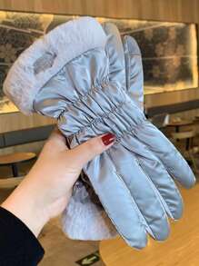 1 件可爱触屏手套，适合骑行、冬季骑行和滑雪，女士秋季配饰