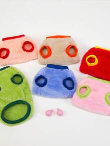 Plush Vest With Legs Sweatshirt Pet Clothes, Cartoon Multicolor Pet Apparel For Autumn/Winter