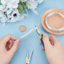 1Roll 1/1.5/2/2.5mm Aluminium Wire Bendy Craft Wire, Silver Plated Jewellery Wire, Flexible Modelling Wire Suitable For DIY Sculptures, Jewelry Making, Wire Weaving And Wrapping(Random Delivery Of Styles)