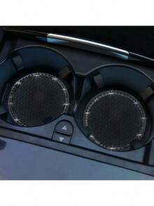 2pcs Multicolor Sparkling Car Cup Holders, Universal Vehicle Cup Holder Inserts, 2.75 Inch Rhinestone Anti-Slip Silicone Car Accessories, Fit Most Car Models - Multicolor - View 10